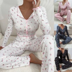 Summer cross-border European-style women's sexy halter short pants, two-piece set with milk silk printed fabric, home wear