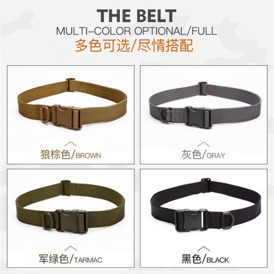 Outdoor sports waist belt, nylon plastic snap canvas waist belt, one-second open tactical waist belt, men's leather belt