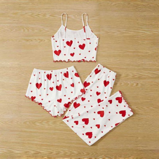 Women's pajama set with summer new European style letter pattern short-sleeved T-shirt, butterfly knot striped short pants, and home wear two-piece set for ladies with comfortable and casual style