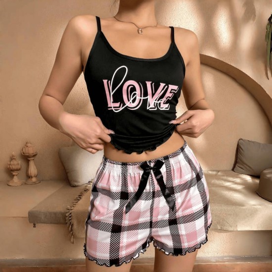 Newly launched European-style elastic sleepwear for women, lace-edged short pants with floral pattern, imitation cotton, cross-border home wear Newly launched European-style elastic sleepwear for women, lace-edged short pants with floral pattern, imitation cotton, cross-border home wear
