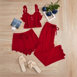 Amazon cross-border home wear set with casual floral printed pants, short-sleeved pants two-piece set, European-style women's pajamas that can be worn outside