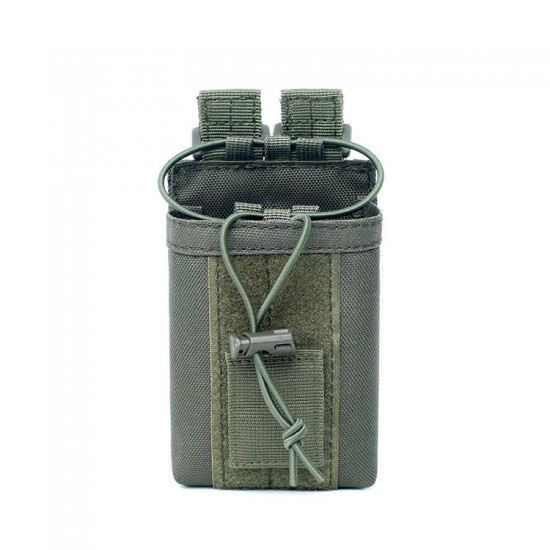 Outdoor multi-functional walkie-talkie bag, Molle tactical walkie-talkie bag, military enthusiast outdoor sports camouflage accessory bag Outdoor multi-functional walkie-talkie bag, Molle tactical walkie-talkie bag, military enthusiast outdoor sports camouflage accessory bag