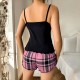 Best-selling cross-border lace pajamas set with floral pattern, three-piece set with halter short pants, sexy women's home wear Best-selling cross-border lace pajamas set with floral pattern, three-piece set with halter short pants, sexy women's home wear